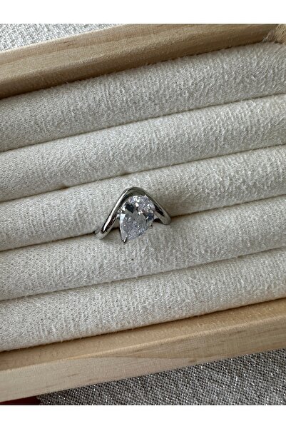 ringbox Special Series - Silver Color Drop Amorphous Ring