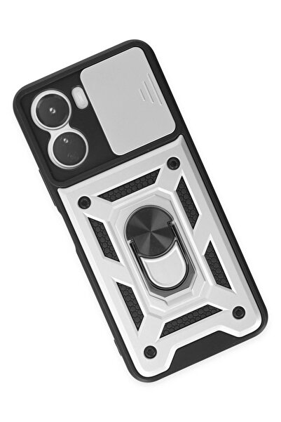 isiltikidsmoda Newface Vivo Y16 Case Silicone with Pars Lens Ring - Silver