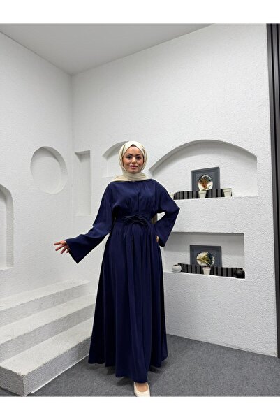 Warga Pleated Waist Modal Modest Dress