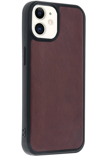 isiltikidsmoda Newface iPhone 11 Case Aras Leather Cover - Claret Red