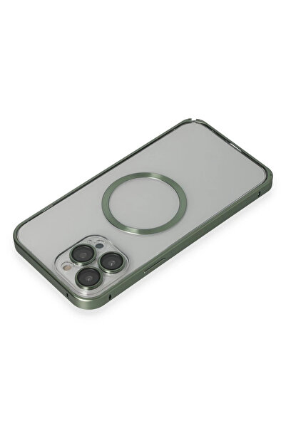 isiltikidsmoda Joko iPhone 13 Pro Max Metal Bumper Magneticsafe Cover - Green
