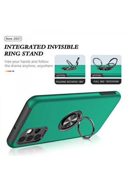 isiltikidsmoda Newface Samsung Galaxy A72 Case Elite Ring Cover - Green