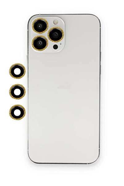 isiltikidsmoda Newface iPhone 12 Pro Max Shine Camera Lens - Gold