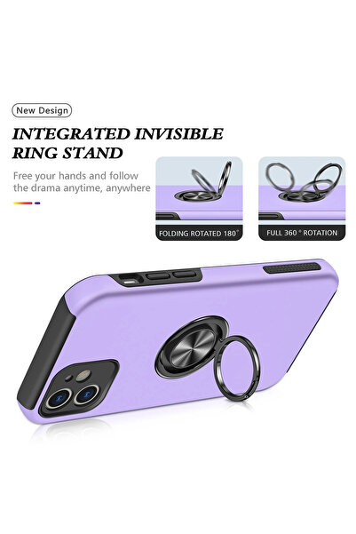 isiltikidsmoda Newface iPhone 12 Case Elite Ring Cover - Purple