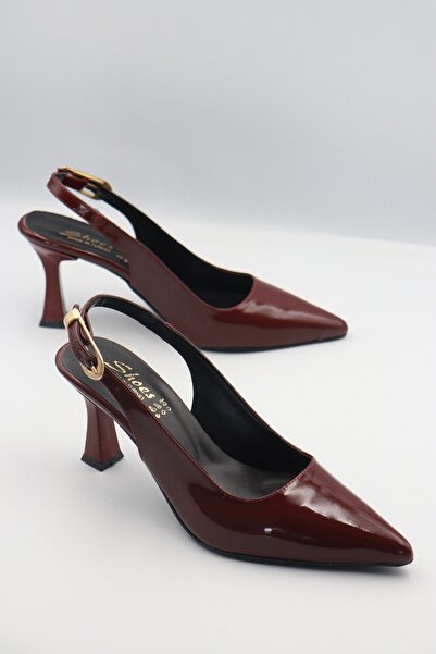 Sanvio Tarzkar Women's Burgundy Buckle Open Back Pointed Toe Comfortable Sole...