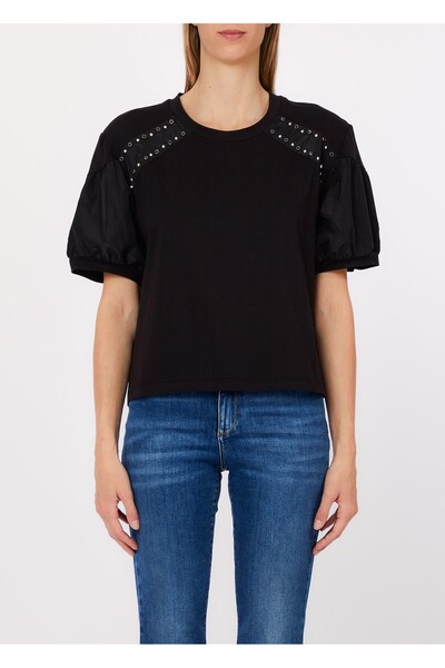 liu.jo Liu Jo Tafta Kumaş Detaylı Tshirt
