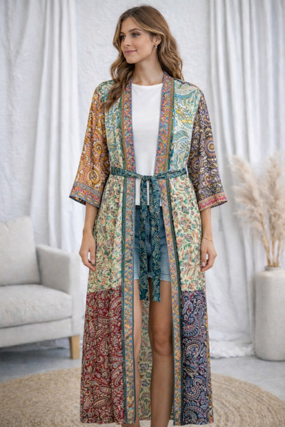 Dervişan İpekçilik %100 Saf İpek Premium Kimono – Zamansız Şıklık & Lüks Dokunuş