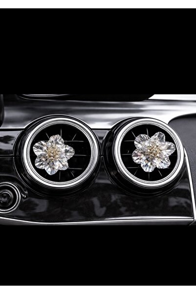 Mgs Mgsdizayn çiçek klima süsü ( 2 adet ) Gri renk