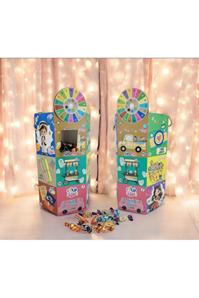 Gift Box Eid Spin & Win – 38 cm Hard PVC Box with 18 Hidden Windows & Rope Ha...