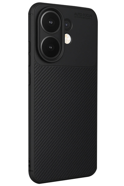 isiltikidsmoda Newface Vivo V60 5g Auto Focus Carbon Cover - Black
