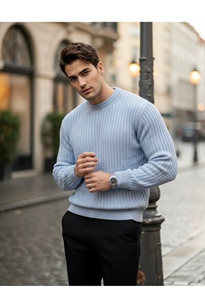 JAKC WAYS Ribbed Oversize Crew Neck Knitwear / Crew Neck Sweater