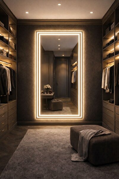 eagle mirror "Endless27" Led Işıklı Dokunmatik Sensörlü Boy Aynası Makyaj Aynası