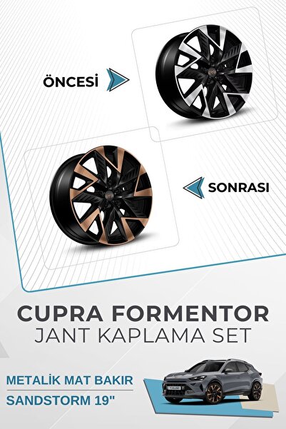 GRAFİCAR Cupra Formentor Sandstorm 19" Compatible Wheel Cover Sticker Set