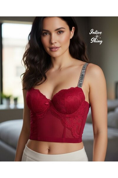 İntive Lingerie Intive'Vs Logo' Premium Stone Strap Underwire Double Push-Up ...