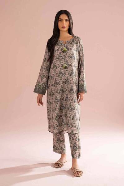 Nishat Linen 2 Piece - Printed Embroidered Suit - PE 26-30