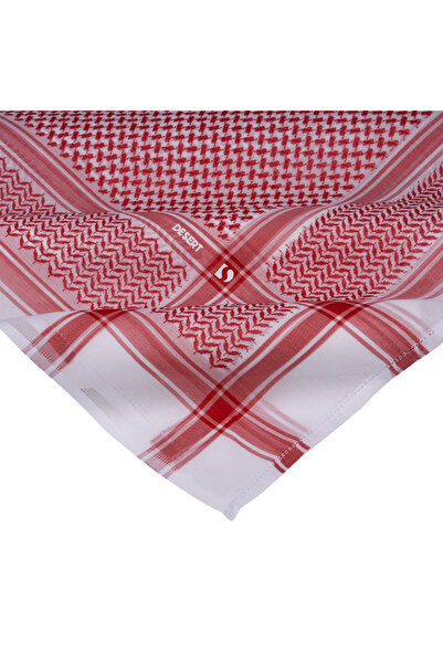 Desert Desert Red Shemagh, a sophisticated model with a Geometric Patterned -...