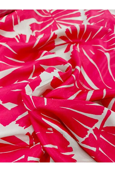 GrandTekstil 150 EN TROPİKAL YAPRAK DESENLİ VİSKON KUMAŞ İPEKSİ DOKULU HAFİF ...