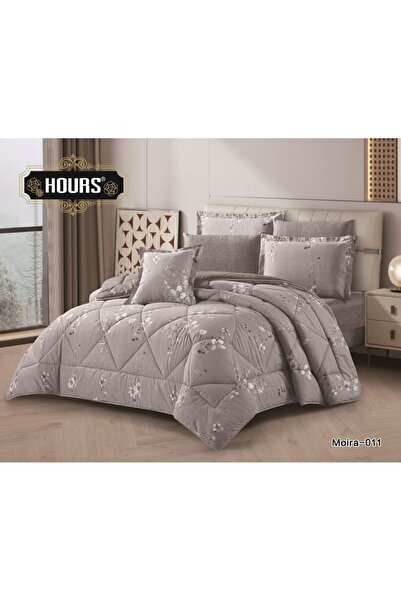 HOURS Moira Royal Summer Bedspread Set, Double Size, 7 Pieces, Floral Print, ...