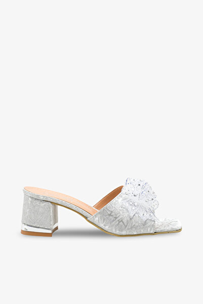 Cananın Pabuçları Isabella Heeled Women's Slippers with Bow Detail