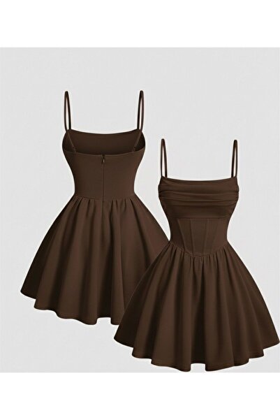 MODAHOBİMİZ Kadın Askılı Korse Detaylı Mini Abiye Elbise Giysi – Özel Gün & D...