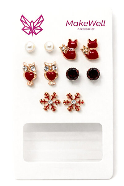 MakeWell Multiple Earring Set for Girls Kuromi Stitch Tom and Jerry Cat Owl L...
