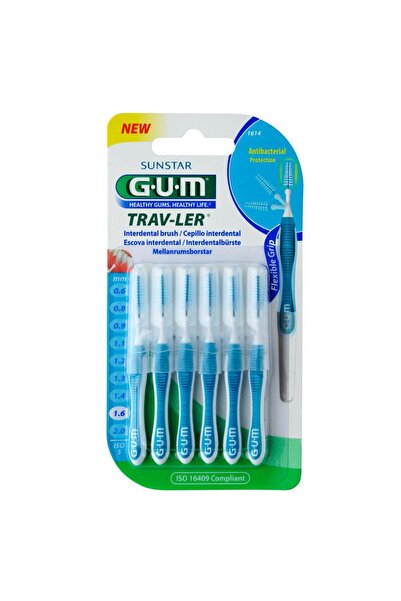 GUM Μεσοδόντια βουρτσάκια, GUM, Trav-Ler, Βαθύς καθαρισμός, με χλωρεξιδίνη, 0 ml