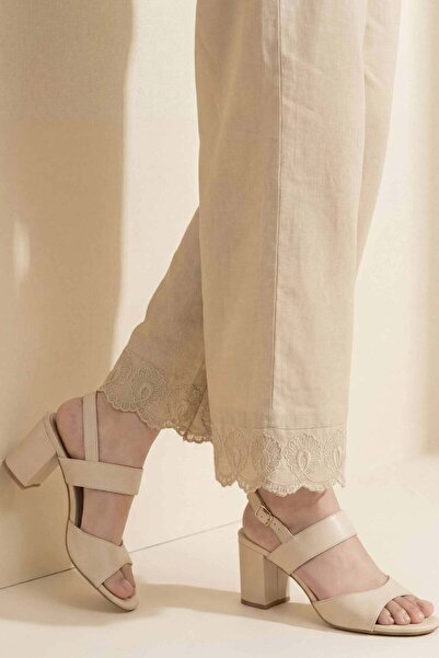 Nishat Linen Embroidered Trousers - PE 26-631