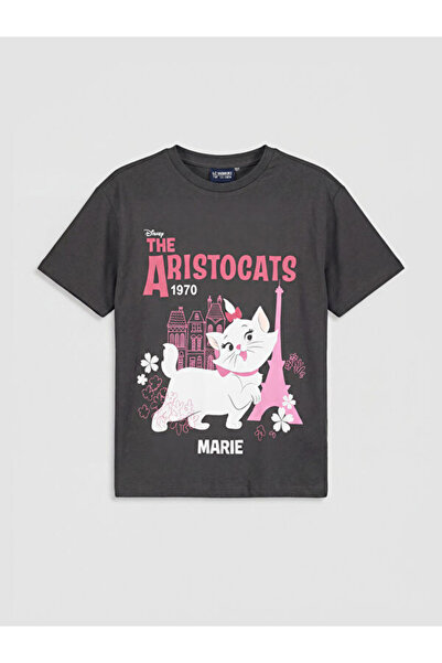 LC Waikiki Rmz Gi̇yi̇m Farkiyla Aristocats Printed Girls' T-Shirt