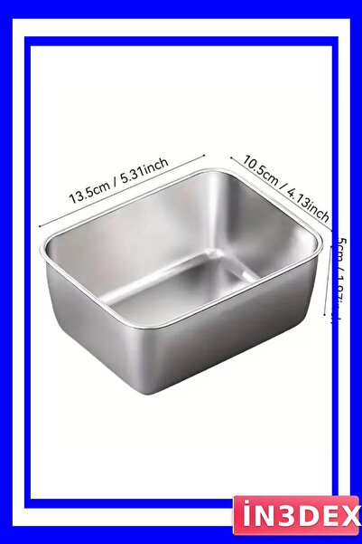 İN3DEX Durable Kitchen Storage Container Stainless Steel Material