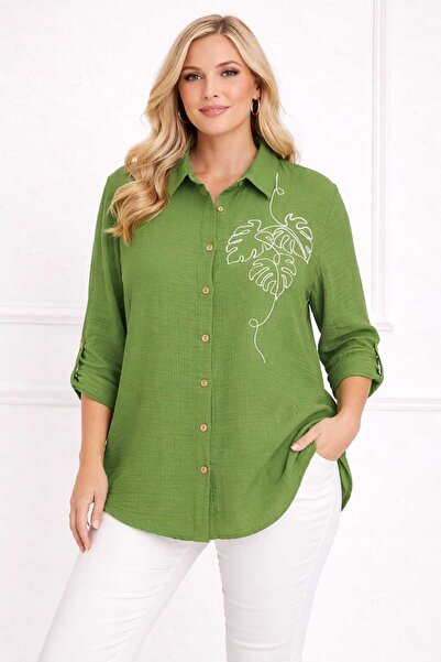 EMZAGİYİM Embroidered Woven Shirt