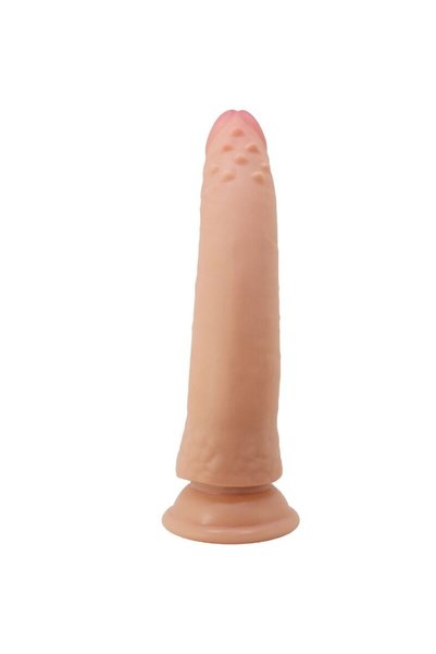 PRETTY LOVE Dildo Realist Flexibil, TPR și ABS, Bază cu Ventuză, Rezistent la Apă, Flesh