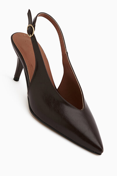 Limoya Pantofi cu toc pentru femei Mija Burgundy cu centură