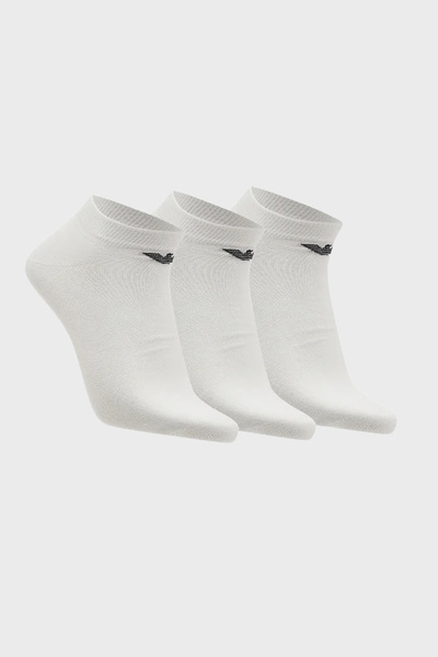 Emporio Armani Cotton Logo 3 Pack Socks Men's Socks Em000550 Af14446 M0066