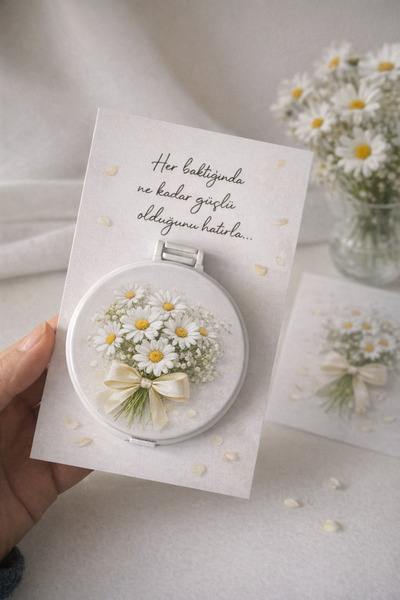 BARG 30 Adet Kişiye Özel Kartlı Cep Aynası Nikah Nişan Kına Hediyeliği – Papa...