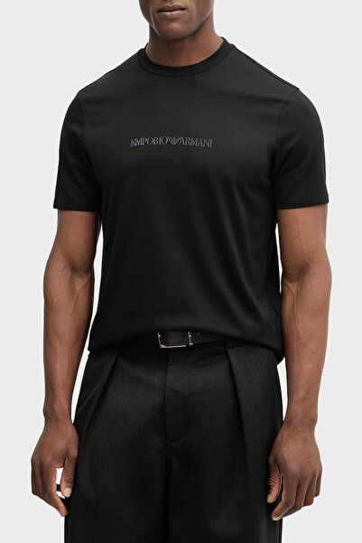 Emporio Armani Logolu % 100 Pamuk Regular Fit Bisiklet Yaka T Shirt Erkek T S...
