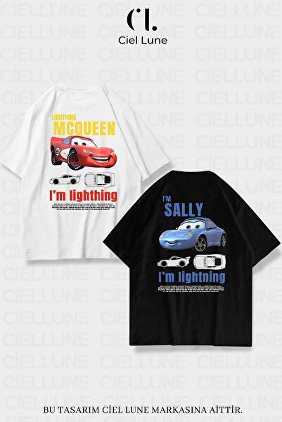 Ciel Lune Unisex Women Men Lightning McQueen and Sally Printed Lover Couple C...