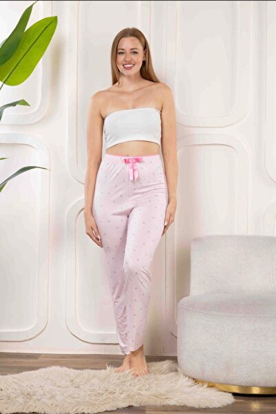 ANI İÇ GİYİM Comfortable Cut Cotton Single Bottom Pajamas with Bow Belt Women...