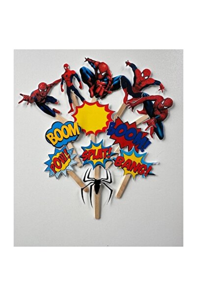DecoParty Spider-Man Cake Toppers Set, 12 Figures, Cardboard