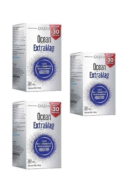 Orzax Ocean Extramag 90 Tablets 3 Pieces