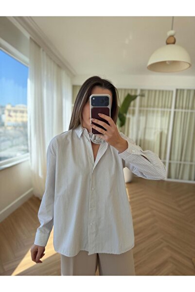 ALVOR Rose Thread Tied Striped Shirt