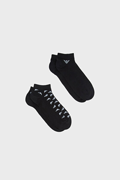 Emporio Armani عبوة من جوارب قطنية بشعار العلامة التجارية، جوارب رجالية EM000...