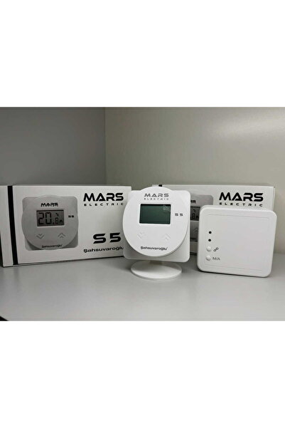 Mars Elektrik Mars S5 Yuvarlak Kablosuz Dijital Oda Termostatı