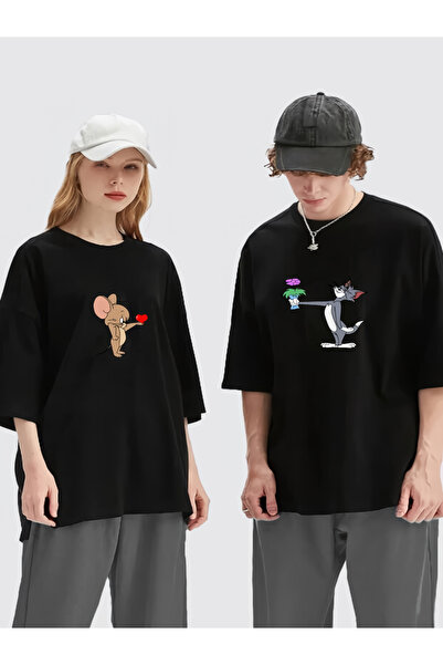 Ciel Lune Unisex Women Men Tom And Jerry Printed Lover Couple Combination Des...
