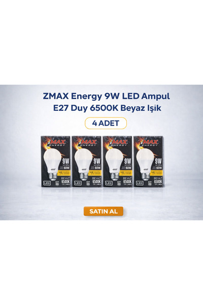 CT STONES Bec LED Zmax Energy 9W E27 Soclu 6500K Lumină albă 720 Lumeni Echiv...