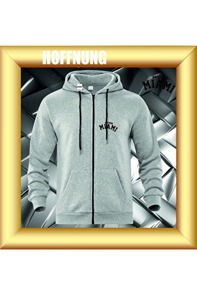 HOFFNUNG Unisex Cotton Oversize Miami Hoffning Printed Hooded Collar Comforta...