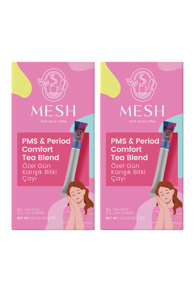 Mesh Stick Regl Dönemine Özel Çay Özel Gün Pms Bitki Çayı 2 Paket Bir Arada