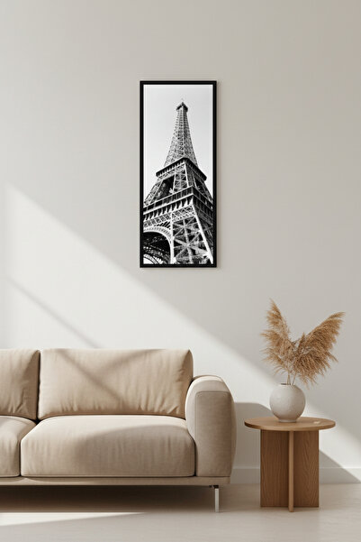 FourArts Eyfel Kulesi Temalı Çerçeveli Ahşap MDF Tablo 25x60 cm - Paris Duvar...