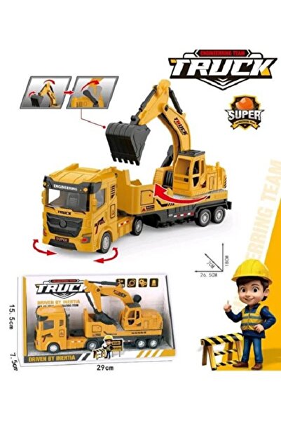 HollyMall Oyuncak Excavator Kamyon, Hareketli 26,5*18*7cm