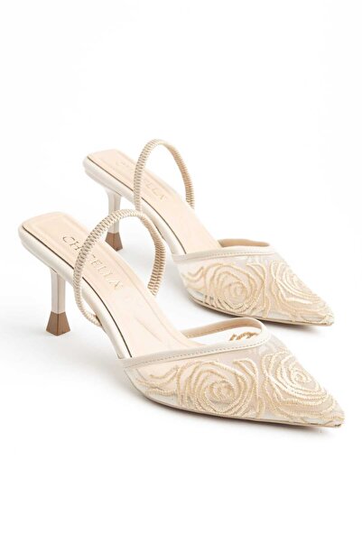 CHICELLA حذاء نسائي بكعب عالٍ مزين بالدانتيل من سيفيلا