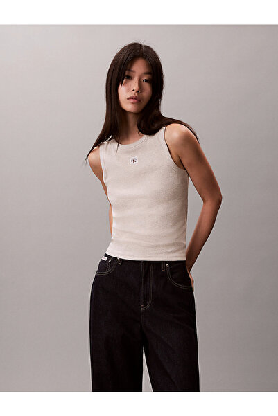 Calvin Klein Ribbed Cotton Badge Tank Top